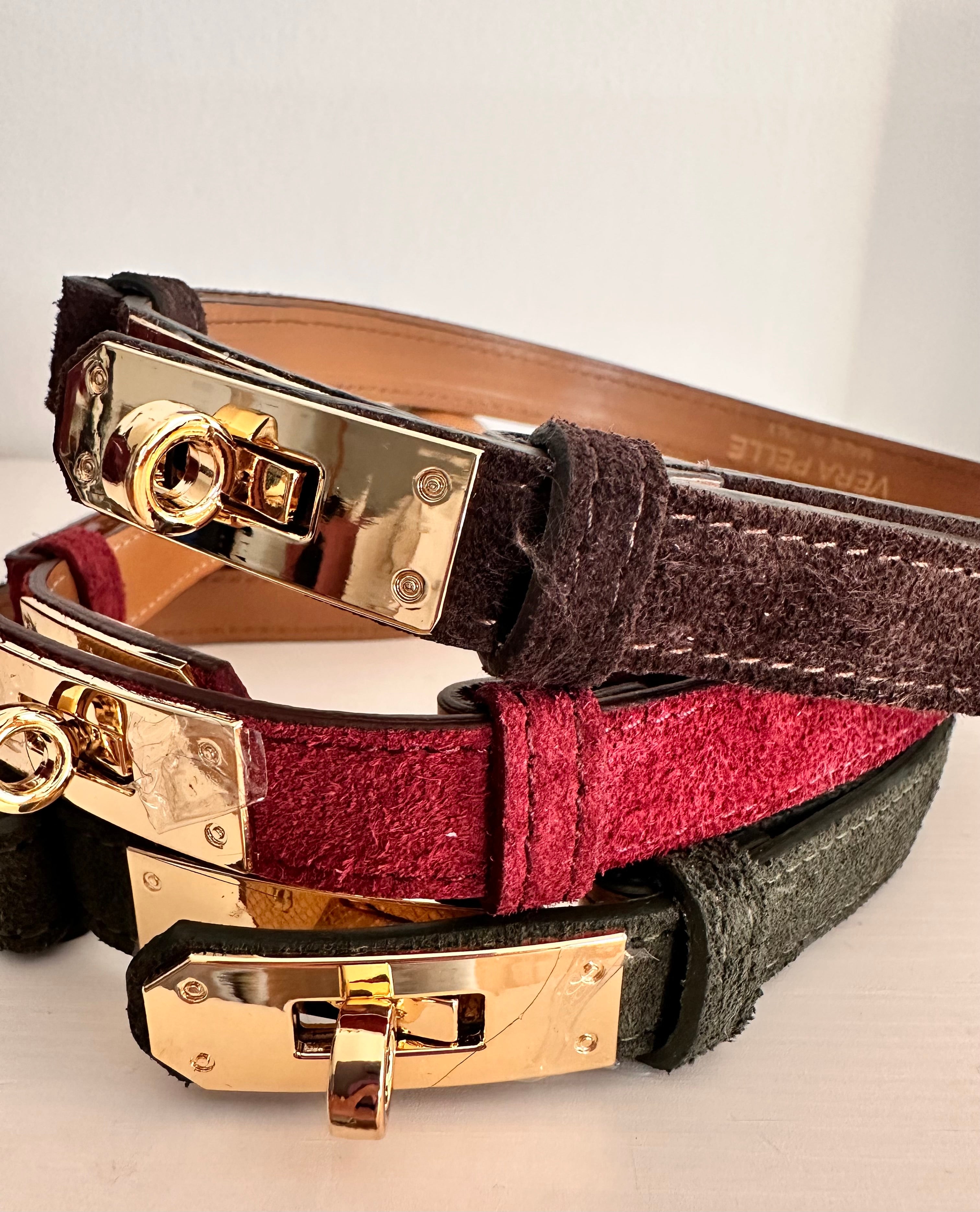 Cintura regolabile in pelle