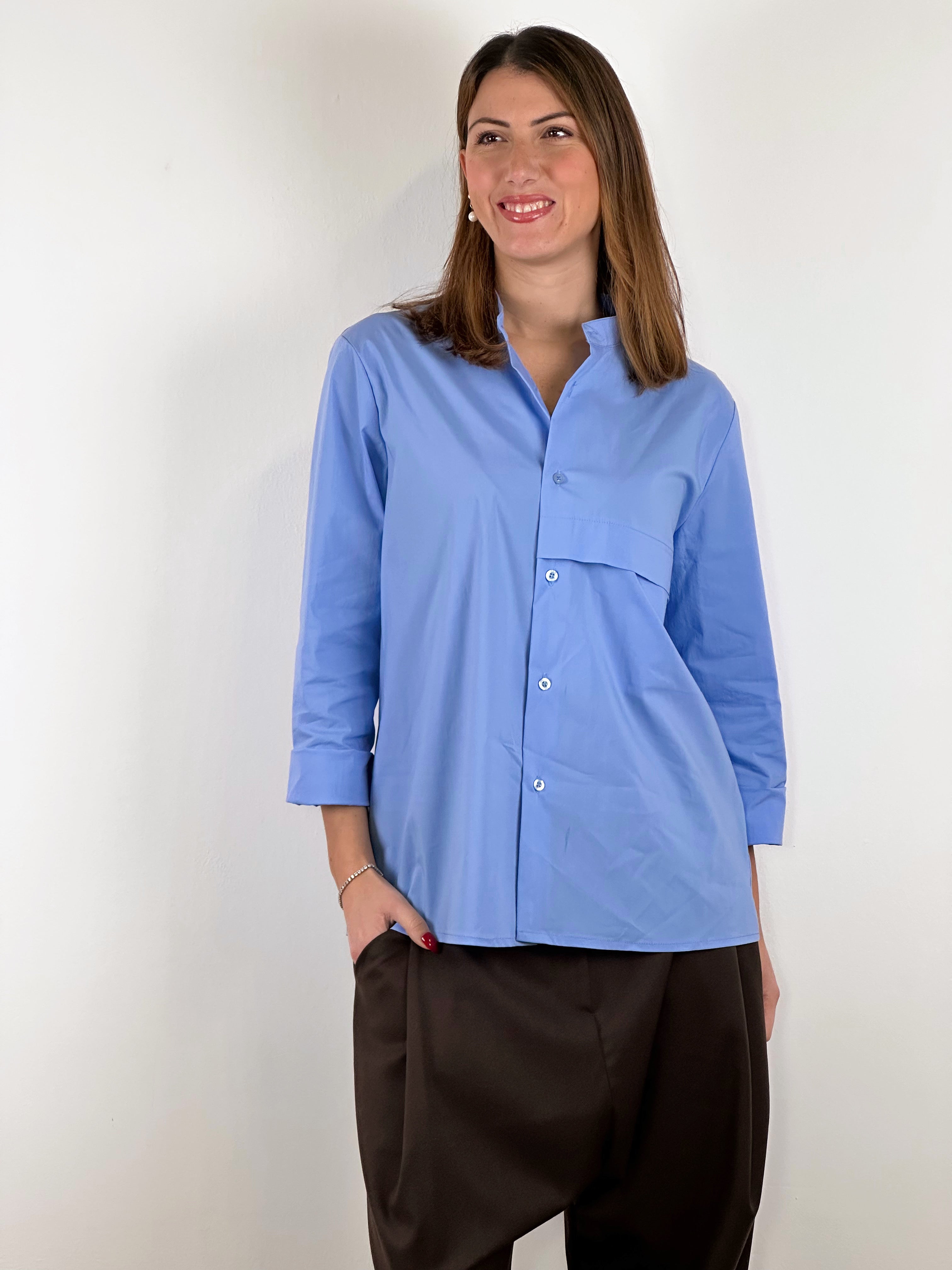 Camicia Sun Coreana Celeste