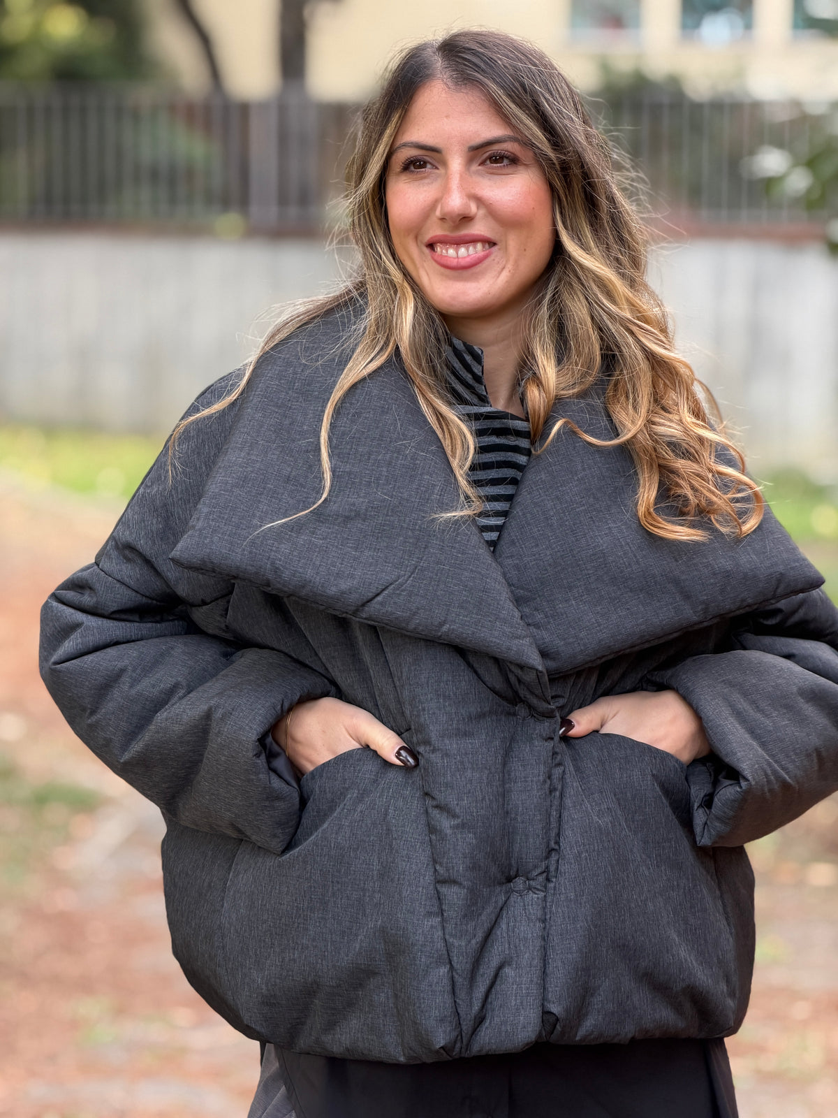 Piumino Sun Kimono Fumè