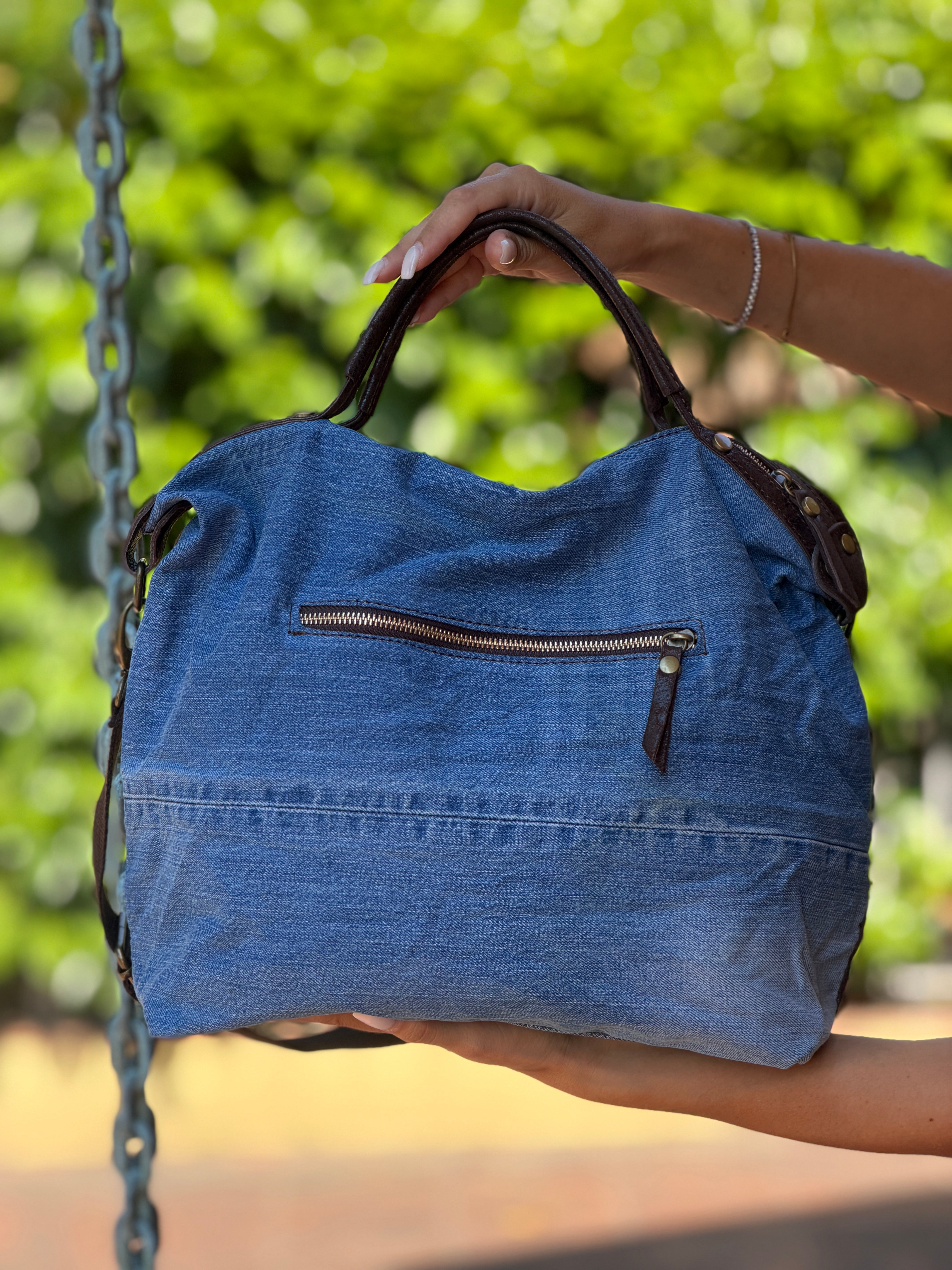 Borsa Denim Pelle 2.0