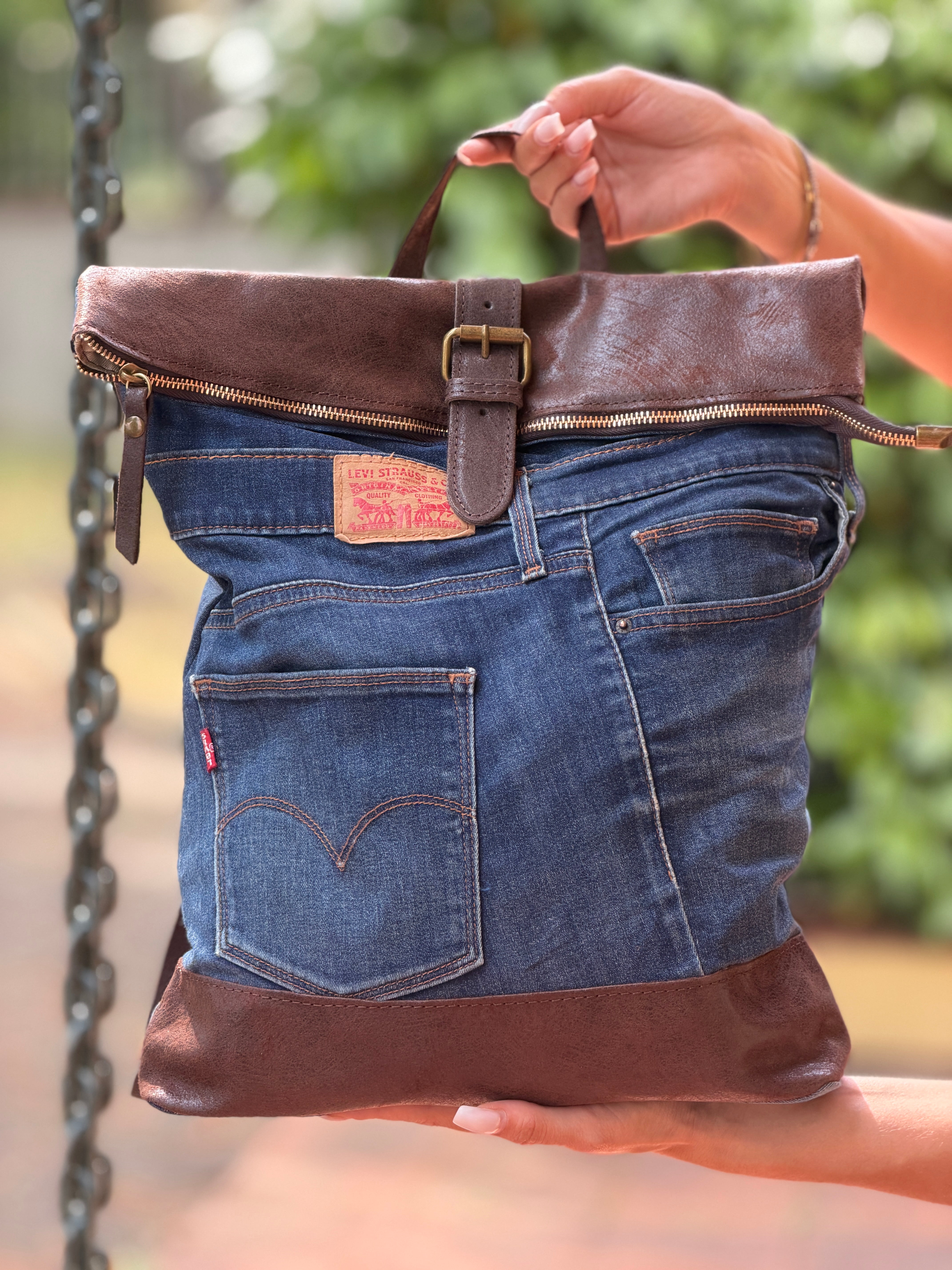 Zainetto Denim Pelle