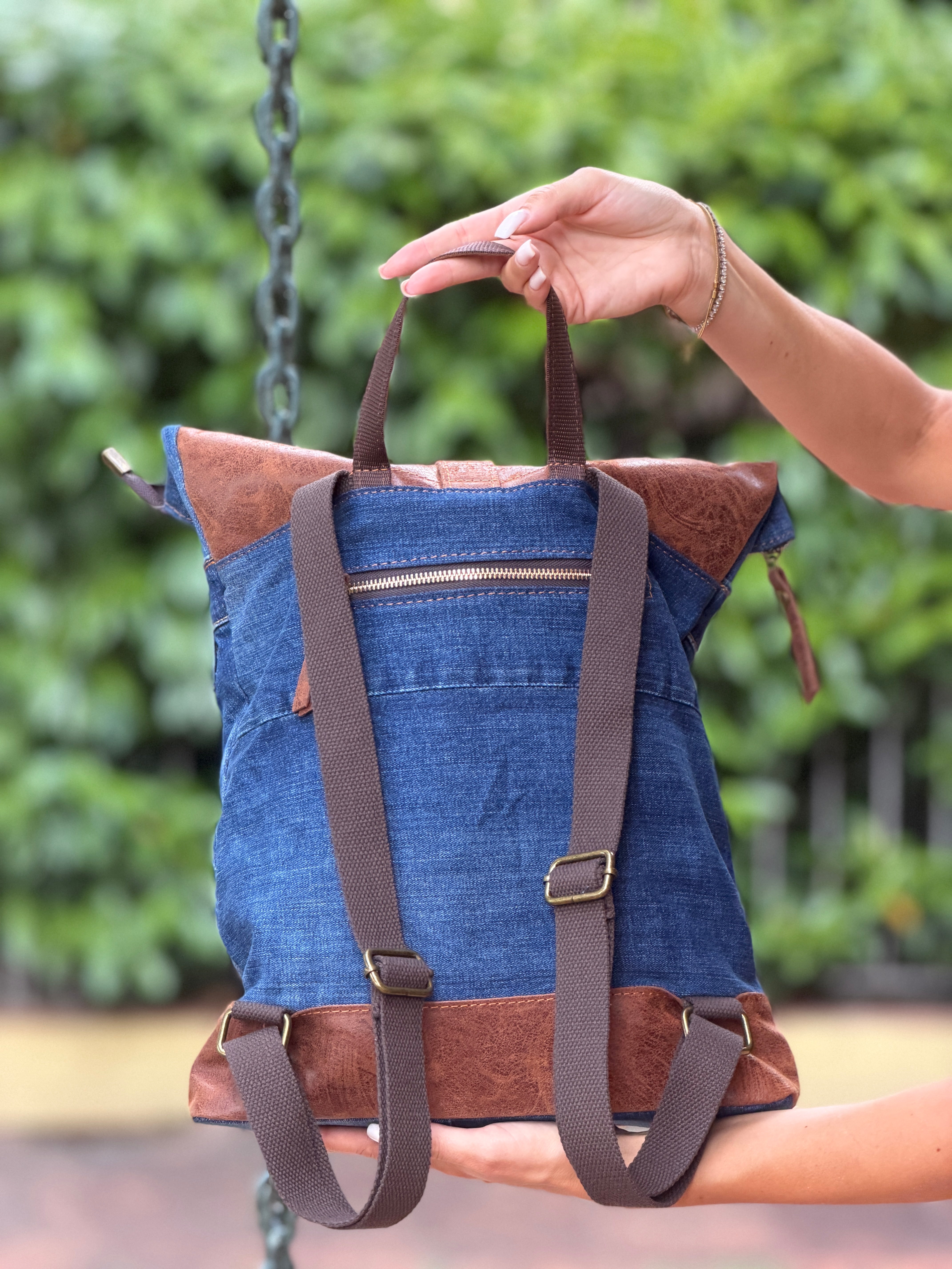 Zainetto Denim Pelle