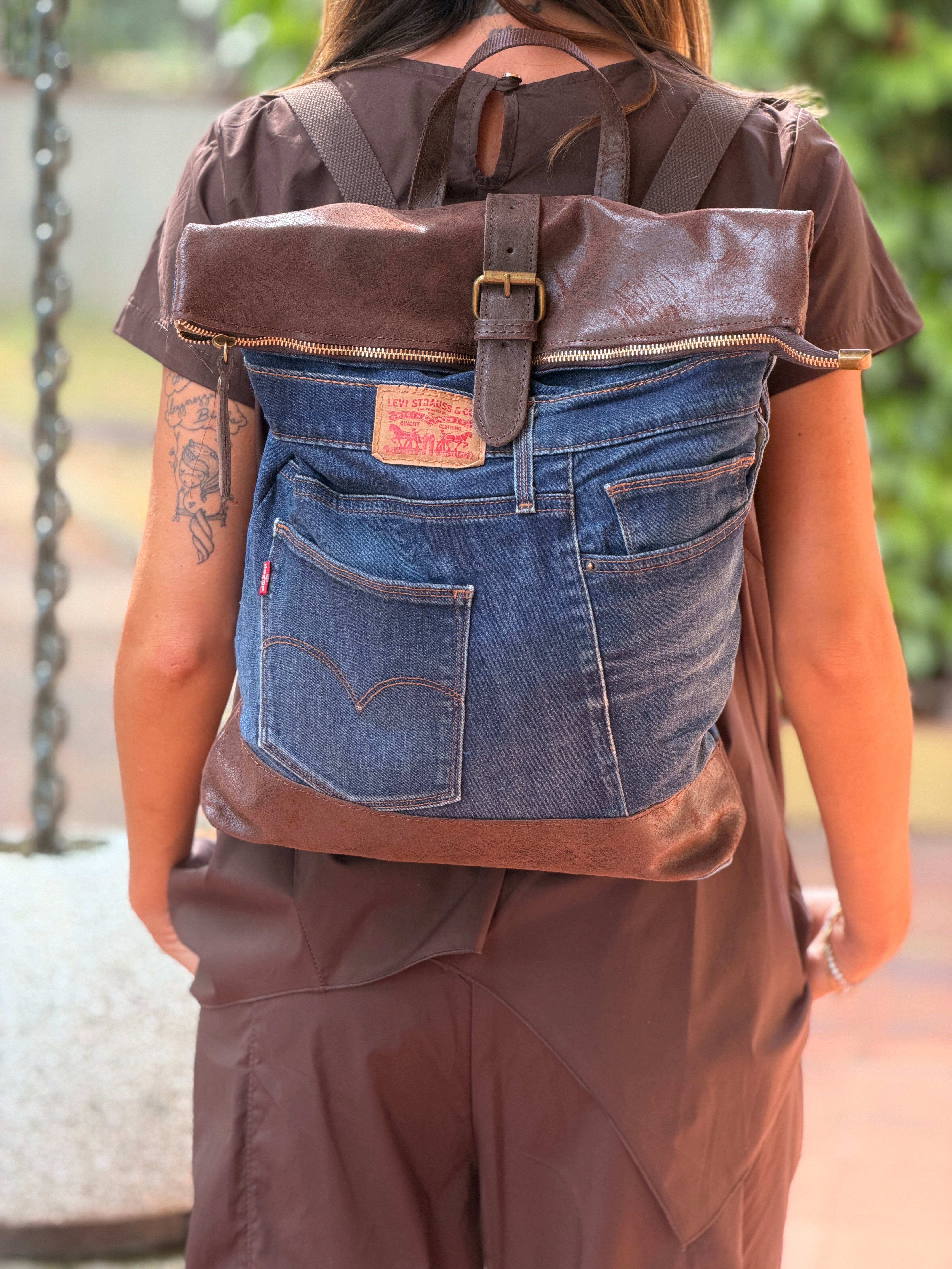 Zainetto Denim Pelle