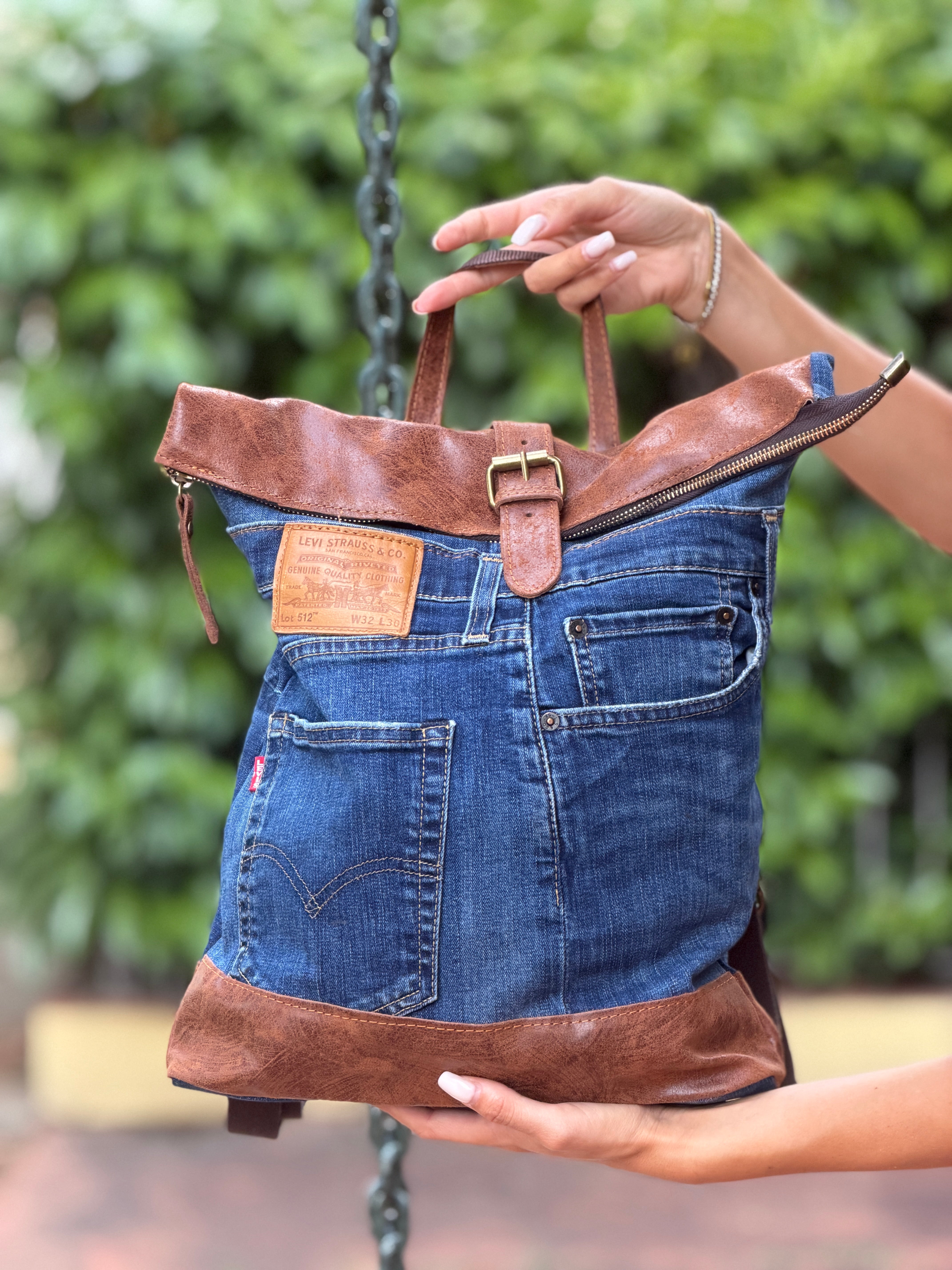 Zainetto Denim Pelle