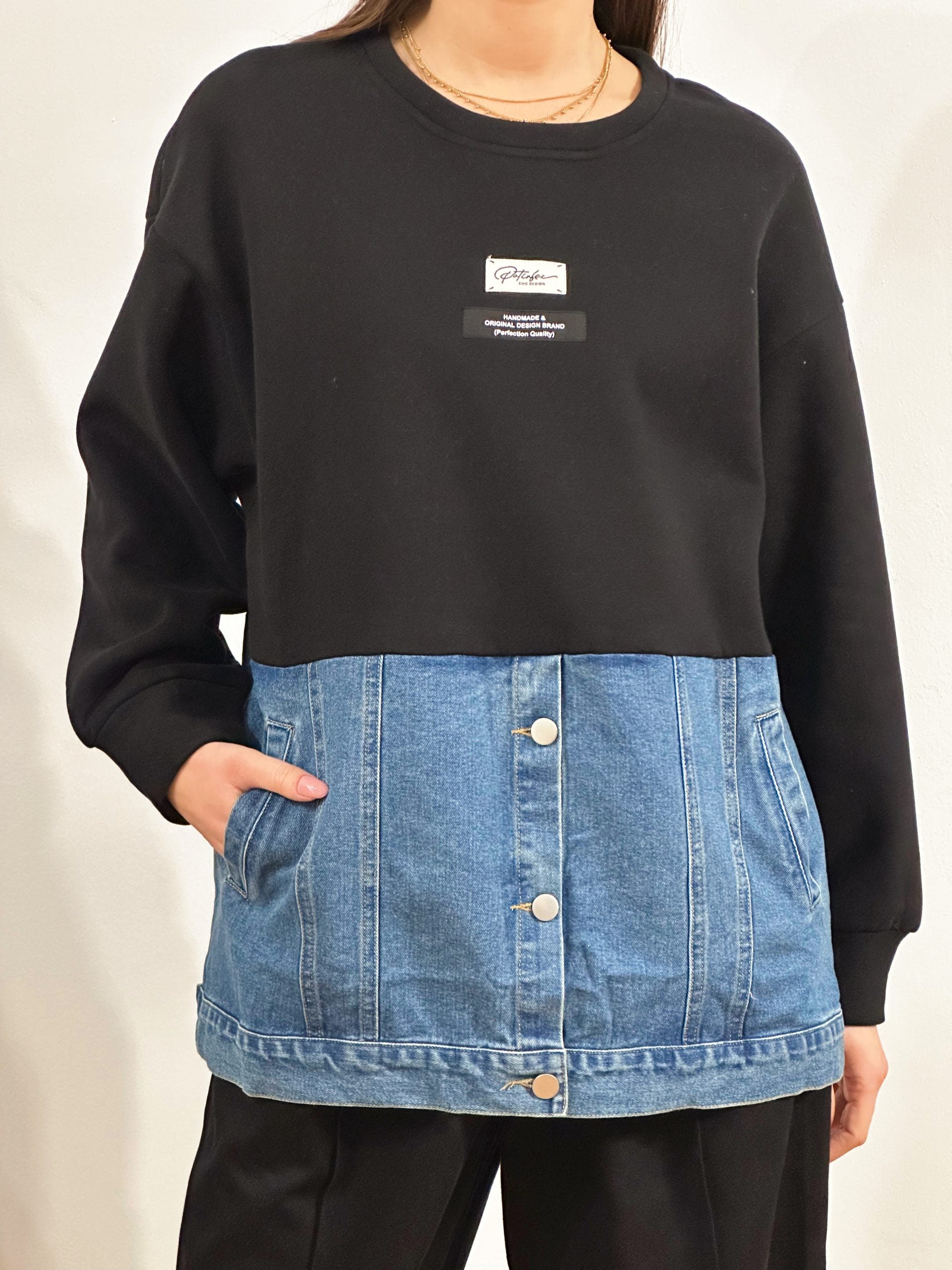 Felpa Denim Double