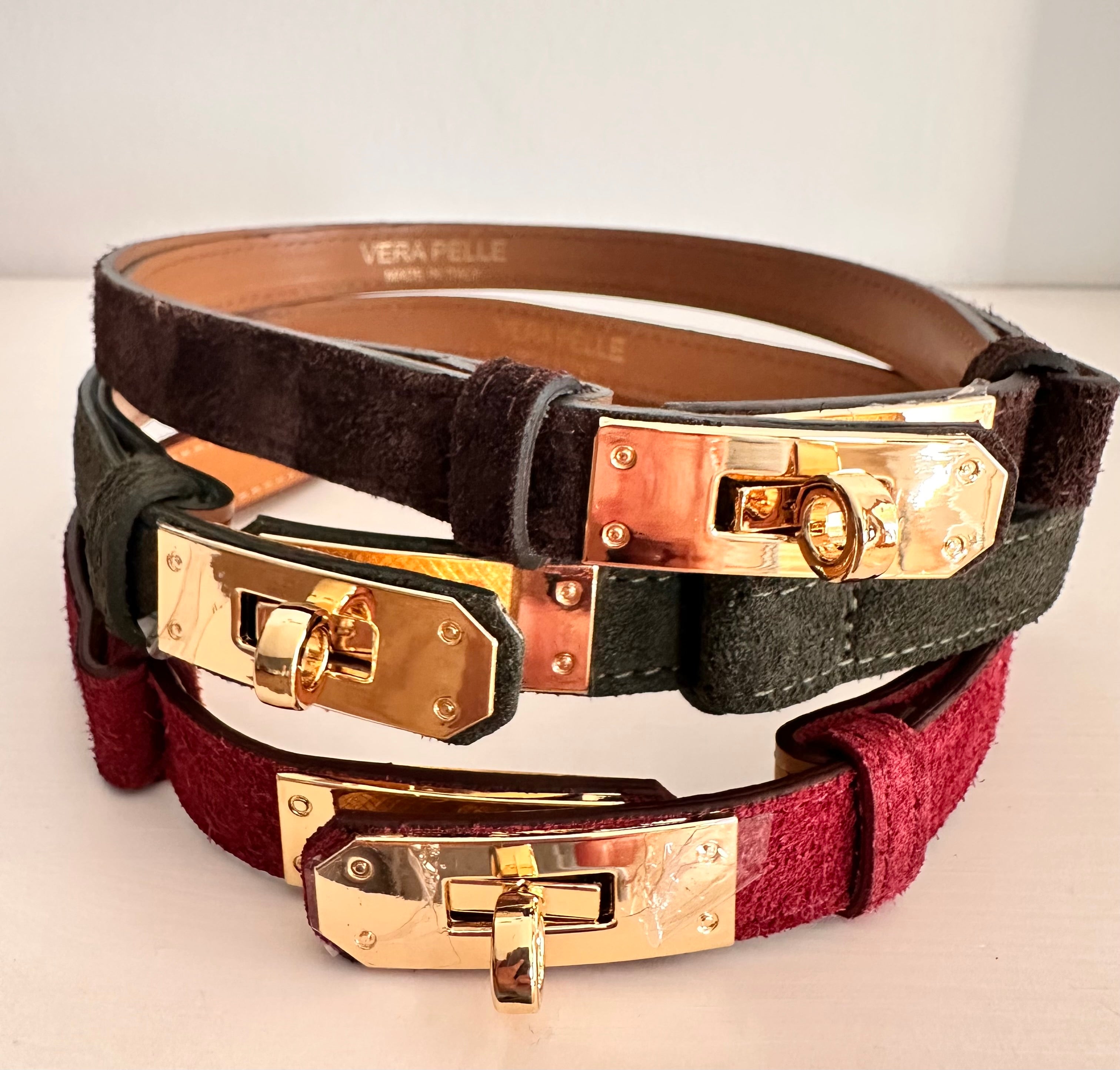 Cintura regolabile in pelle