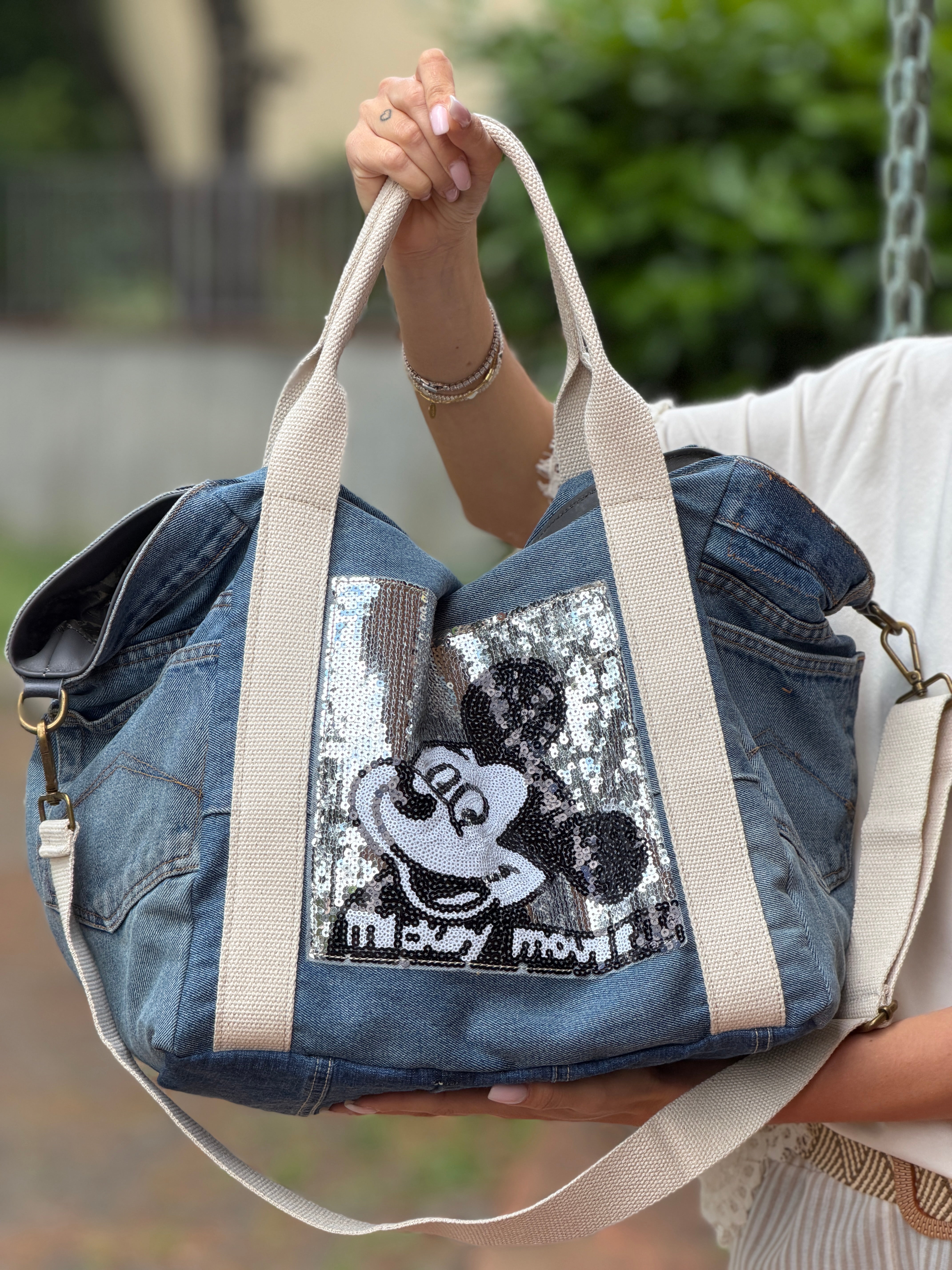 Borsa Denim Mousse