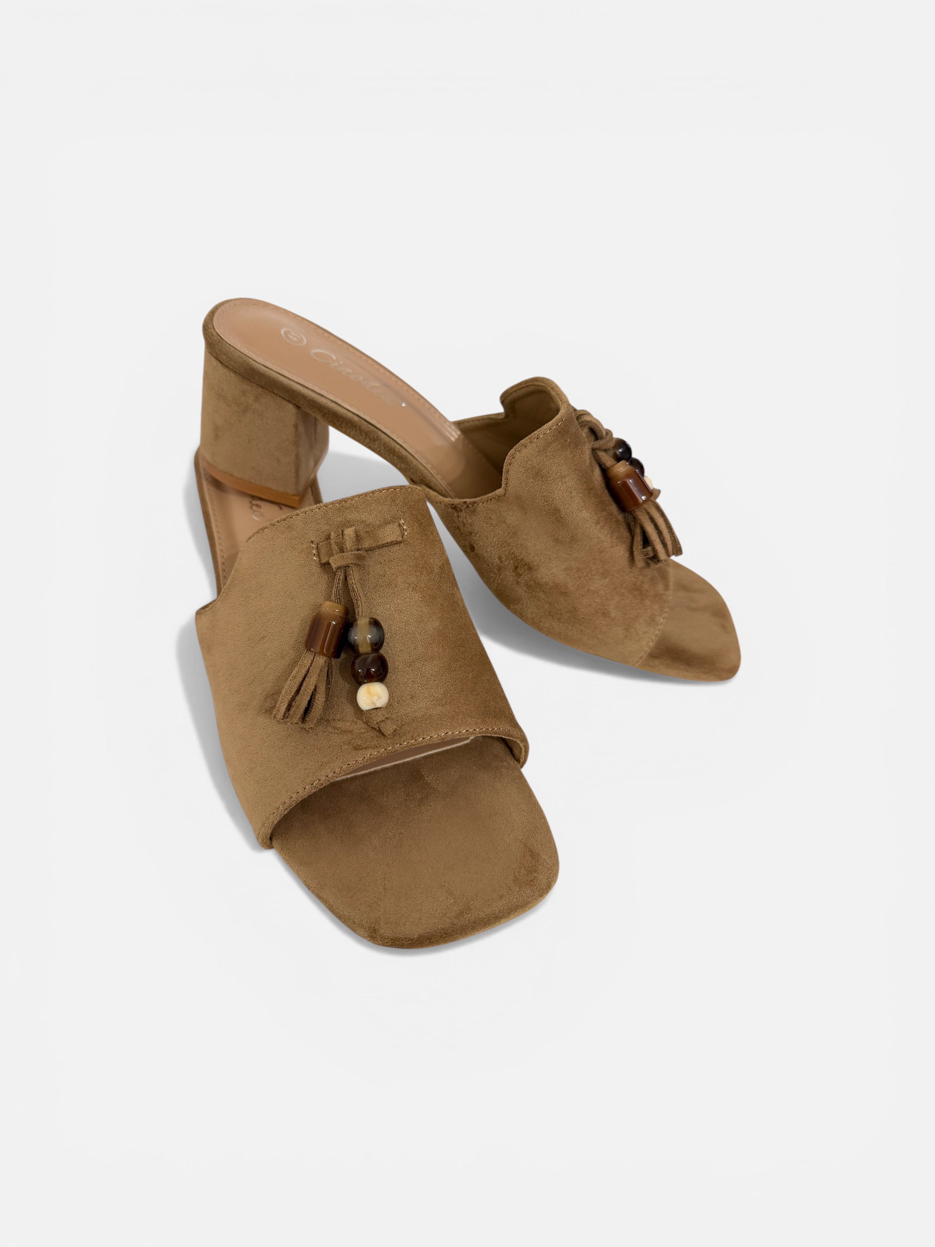 Sabot con tacco Scamosciato