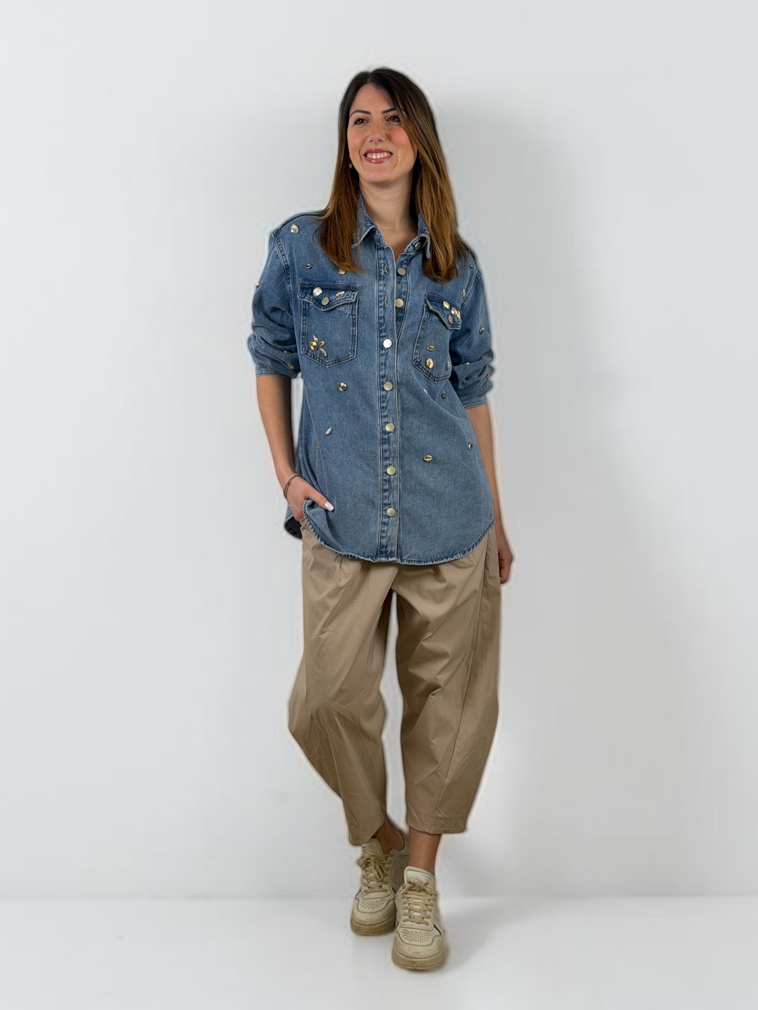 Camicia Denim Conchiglia
