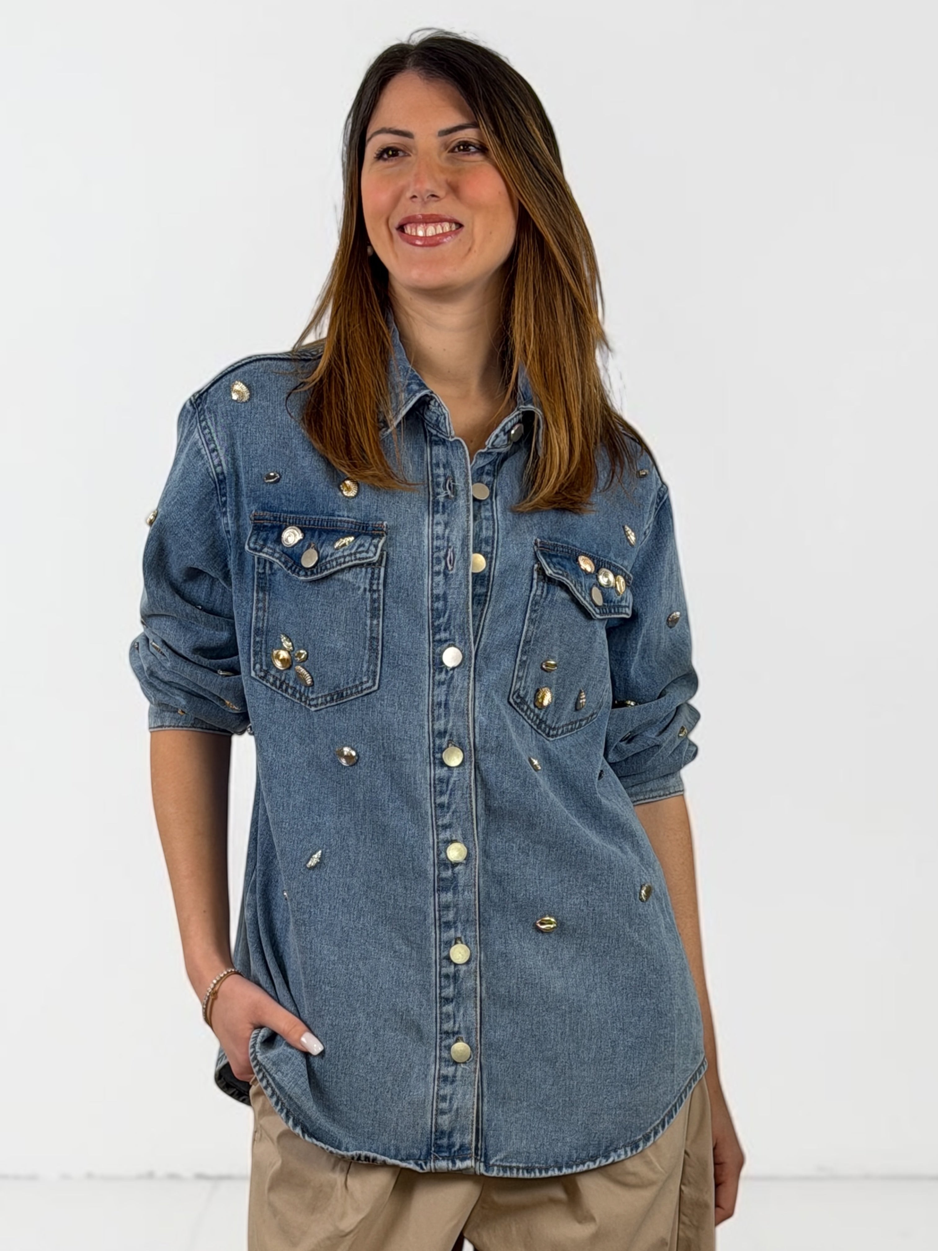 Camicia Denim Conchiglia
