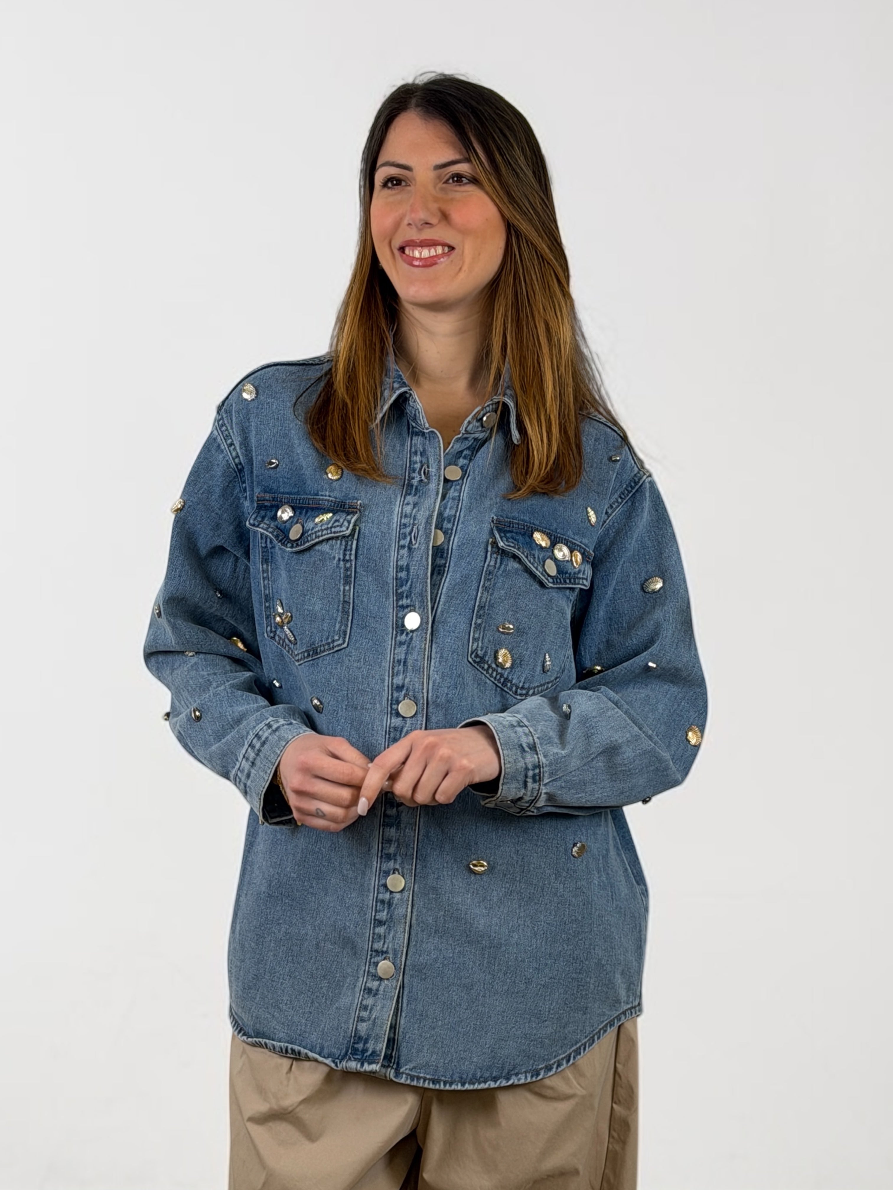 Camicia Denim Conchiglia